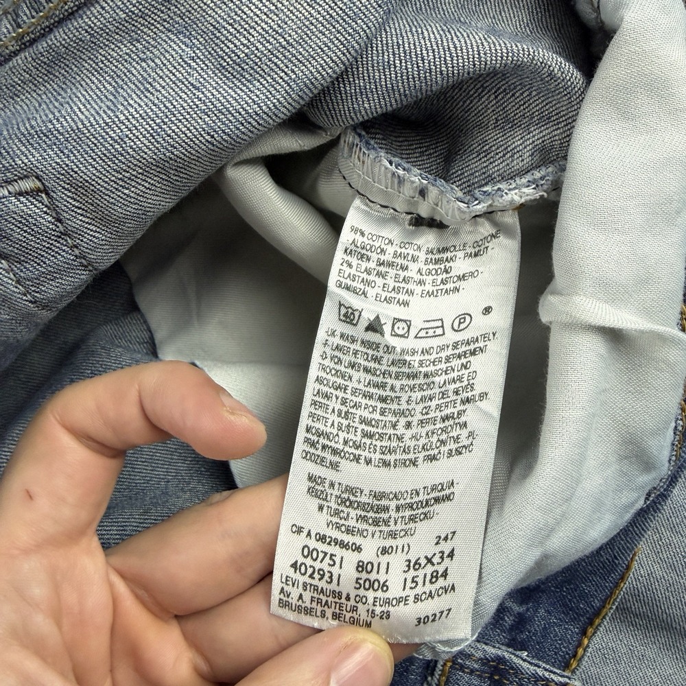 Levis 751 Regular Fit Straight Jeans Mens 36x30 Blue Medium Wash - Picture 12 of 16